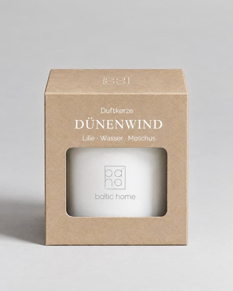 Duftkerze Dünenwind in der Geschenkschachtel
